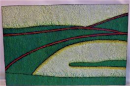 Yvonne Mills-Stanley (Contemporary artist), 'Grass Tracks', oil on linen, 123 x 183cm