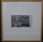 A Greek photographic print of breeze blocks and a folding measuring rule, framed and glazed, 10 x