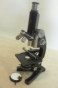WITHDRAWN A vintage Japanese Tiyoda Tokyo MKO microscope, no.12295, H.34cm, in original wooden box