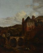 Jan van der Heyden (Dutch 1637-1712) and Adriaen van de Velde (Dutch 1636-1672)A river landscape wit