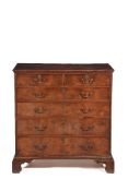 A George III mahogany chest of drawers