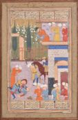 An illustrated leaf from a dispersed Persian manuscript of Firdausi’s Shahnama probably Isfahan circ