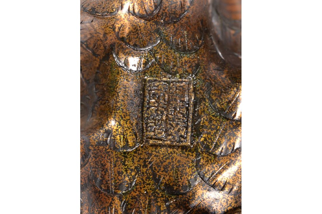 A Japanese Bronze Figure of a Cock - Image 3 of 4