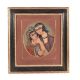 A pair of Qajar 19th century double portraits - Image 3 of 4