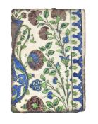 A Damascus glazed fritware tile Ottoman Syria circa 1570-1580