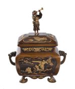 Miya-o Eisuke: A Japanese Parcel Gilt Bronze Koro of rounded