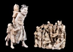 ϒ A Japanese ivory Okimono of Oni