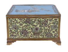An Unusual Japanese Gold Wire Cloisonné Enamel Box