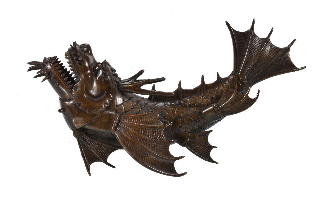 A Japanese Bronze Model of a Dragon Fish - Image 1 of 4