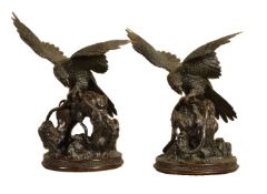 Two Japanese Bronze Groups