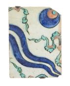 An Tekfur Sarayi glazed fritware tile fragment Ottoman Turkey 18th century