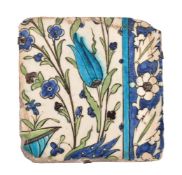 A Damascus glazed fritware polychrome tile Ottoman Syria late 16th century