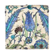 A Damascus glazed polychrome fritware tile Ottoman Syria late 16th century