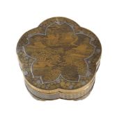 Okuno Company of Kyoto: A Damascened Iron Box of five-lobed