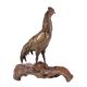 A Japanese Bronze Figure of a Cock - Image 2 of 4