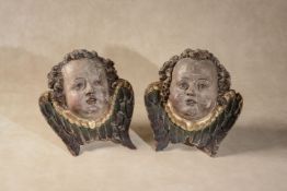 Manner of Michel Erhart, (German, circa 1440- 1520), a pair of south German or Tyrolean carved and p