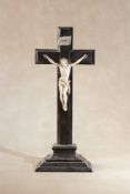 ϒ A Continental, probably French sculpted ivory Corpus Christi,