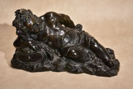 After Giovanni Bonazza, (Italian 1654 - 1736), a bronze model of the young Bacchus,