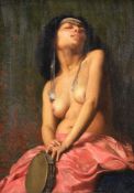 L*** Robin (French 19th century)The tambourine girl