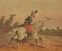 Theodore Fort (French, 1810-1896)Cavalry engagement; Preparing to shoot