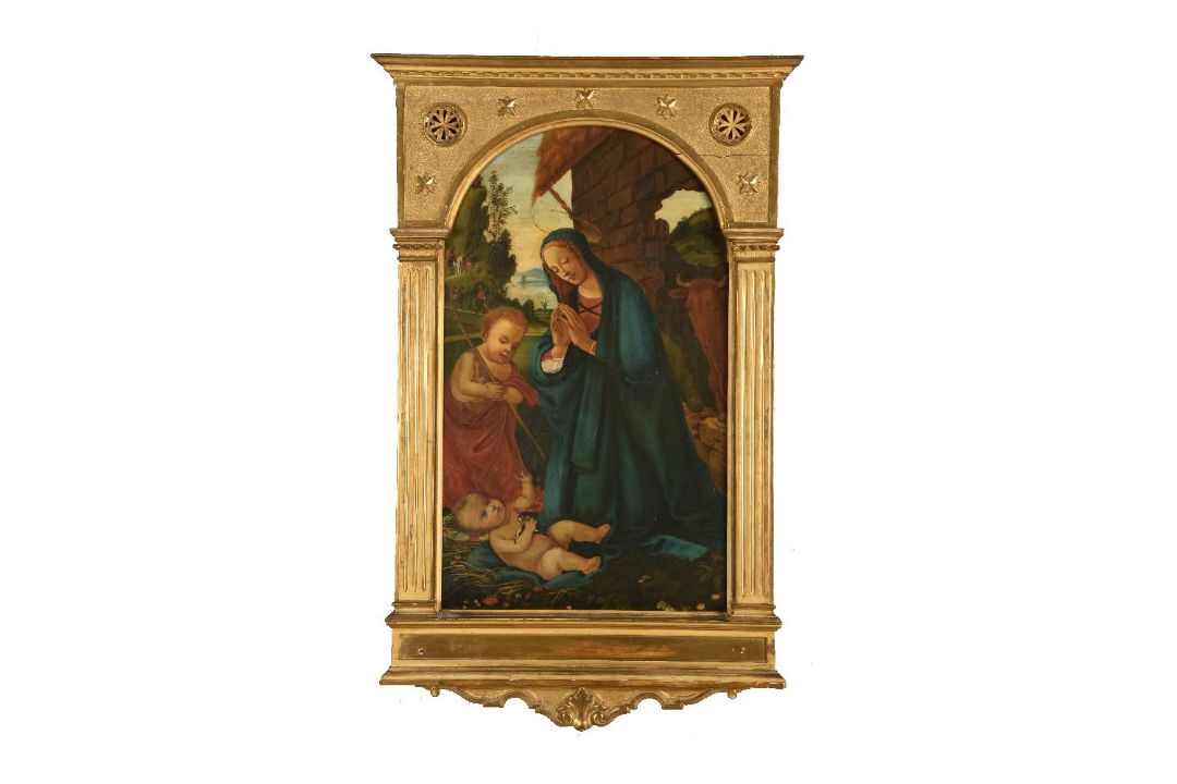 Italian School (19th century)Portrait of the Virgin Mary, Christ and St. John the Baptist - Image 2 of 3