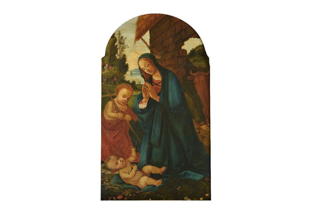 Italian School (19th century)Portrait of the Virgin Mary, Christ and St. John the Baptist - Image 1 of 3