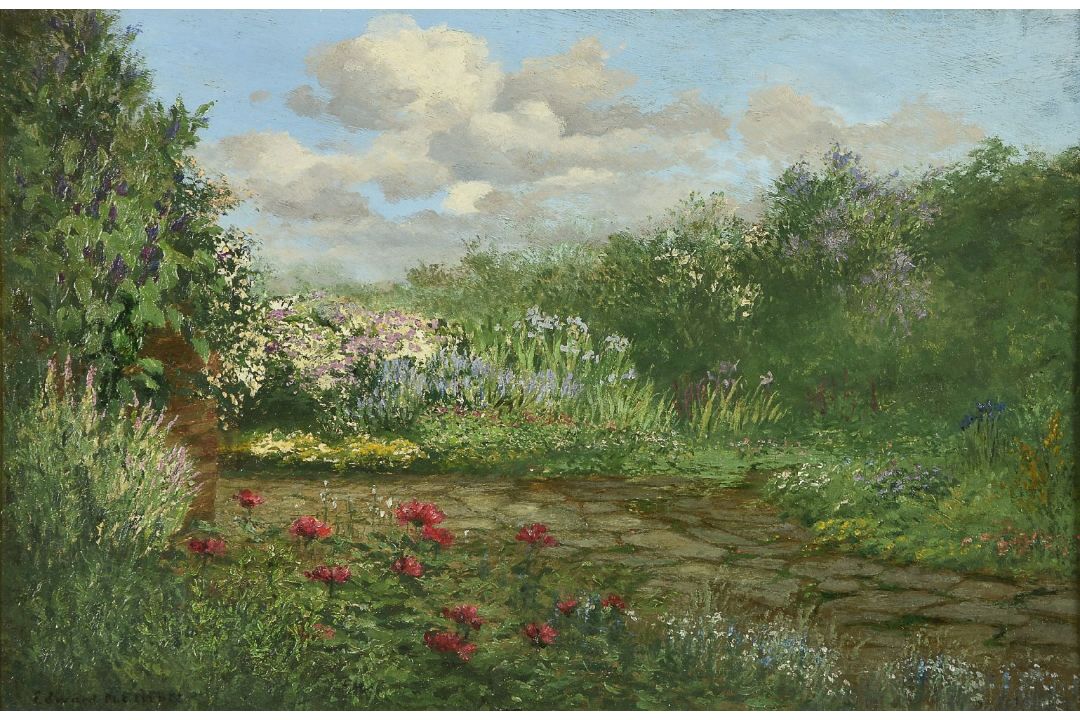 Edward M. Elliott (British fl.1920-1934)A Garden - Image 1 of 3