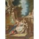 Circle of Jacques de Lajoue (French 1687-1761)Scene galante dans un parc - Image 3 of 4