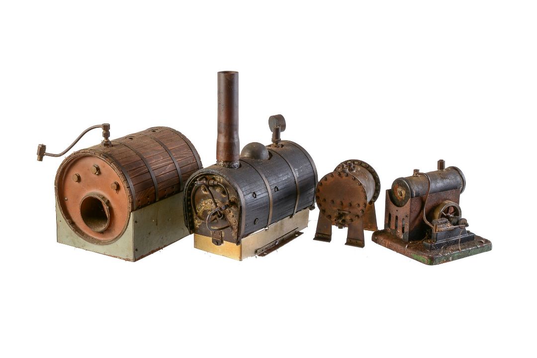 Two horizontal marine boilers with wooden lagging - Image 1 of 3