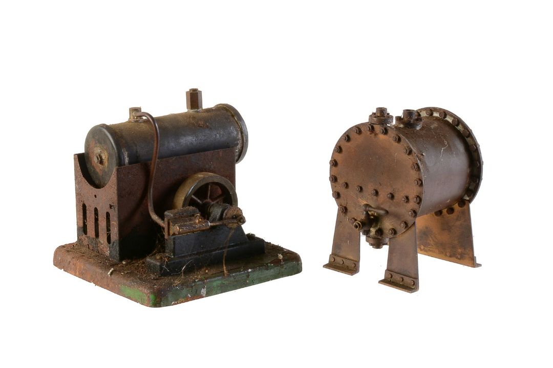 Two horizontal marine boilers with wooden lagging - Image 3 of 3