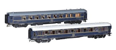 Two CIWL twin bogie corridor coaches