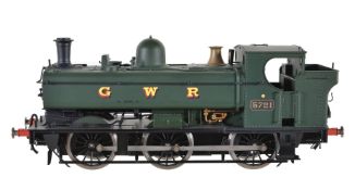 A gauge 1 Sancheng model of a 0-6-0 pannier tank locomotive No 5721