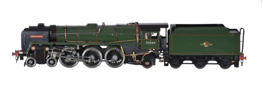 A well-engineered 3 ½ inch gauge model of a tender locomotive No 70049 ‘Solway Firth’
