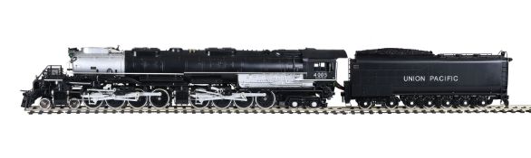 A gauge 1 model of an American 'Big Boy' 4-8-8-4 Union Pacific tender locomotive No 4005