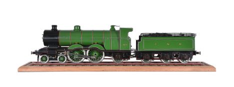 A 3 ½ inch gauge model of a 4-4-2 Atlantic tender locomotive No 4077 ‘The Queen of the Scots’