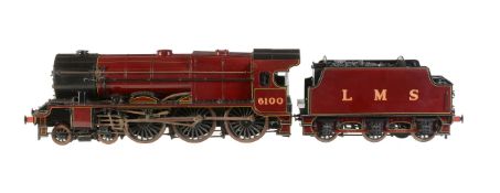 A 2 ½ inch gauge model of a London Midland and Scottish Railway 4-6-0 tender locomotive No 6100 ‘Roy