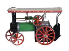 A Mamod model of a live steam traction engine