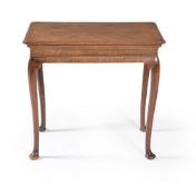 A George I walnut and feather banded side or centre table