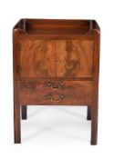 A George III mahogany tray top bedside commode