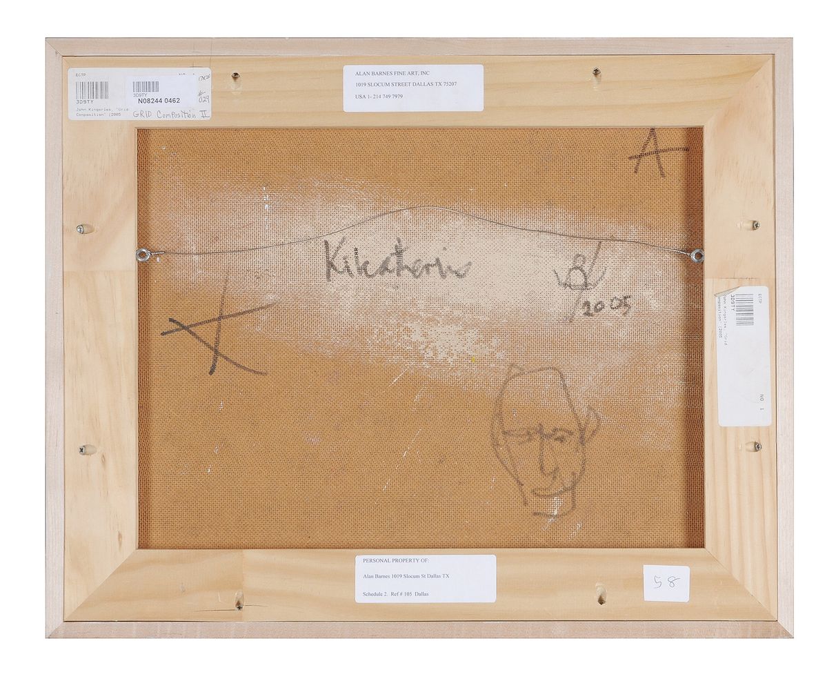 John Kingerlee (Irish b. 1936), Grid Composition - Image 3 of 3