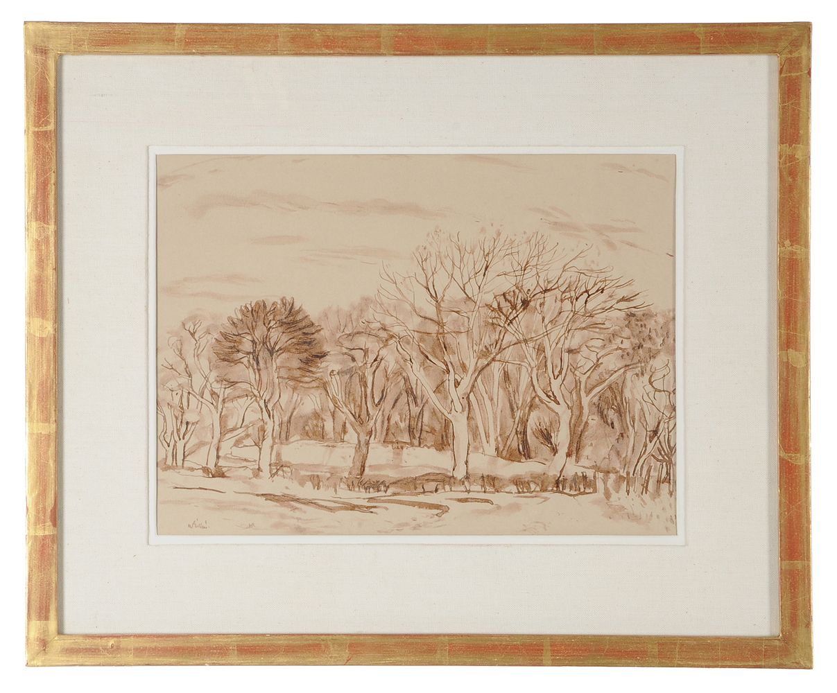 Sir William Gillies (Scottish 1898-1973), Trees & Wall, Arniston - Image 2 of 3
