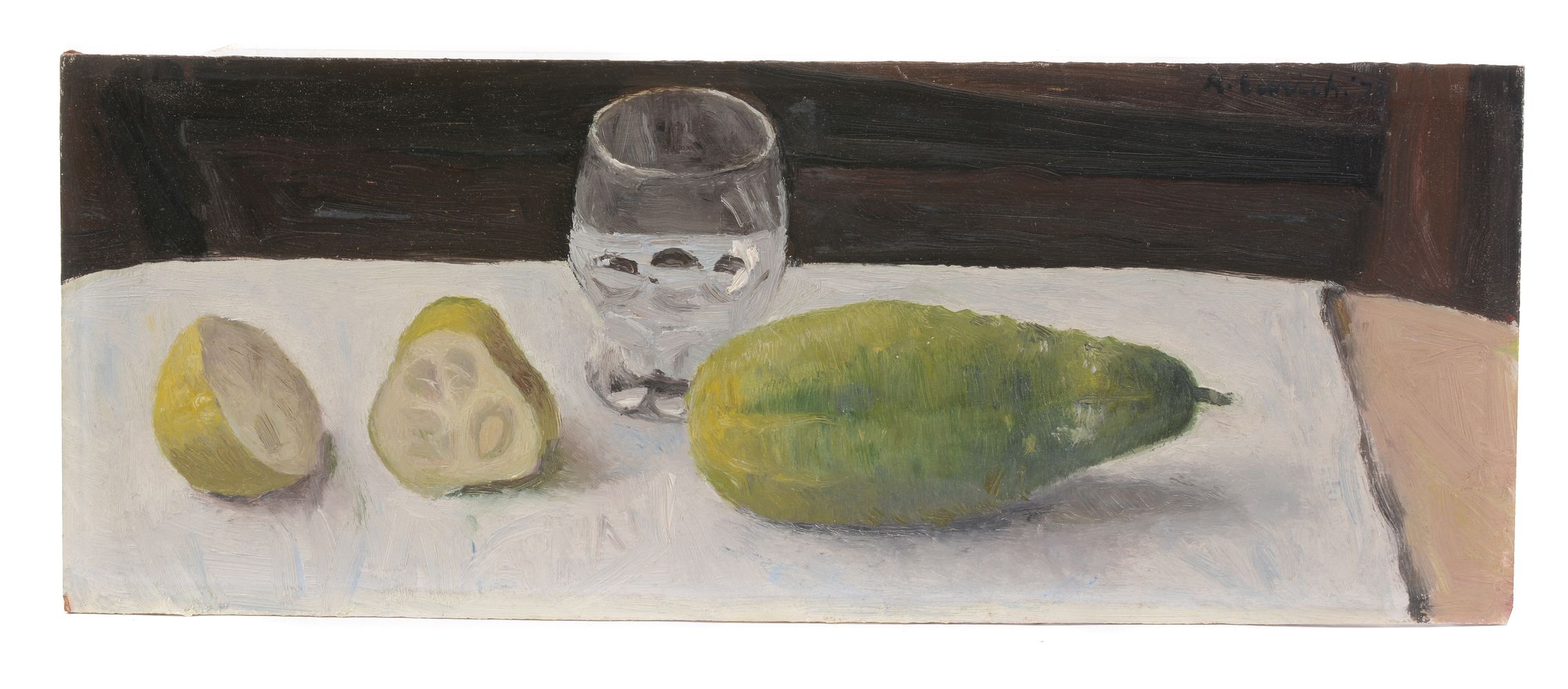 Richard Eurich (British 1903-1992), Cucumber with a glass - Image 4 of 5