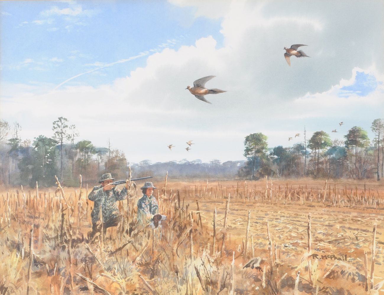 Rodger McPhail (British b. 1953), A pair of shooting scenes - Image 2 of 5