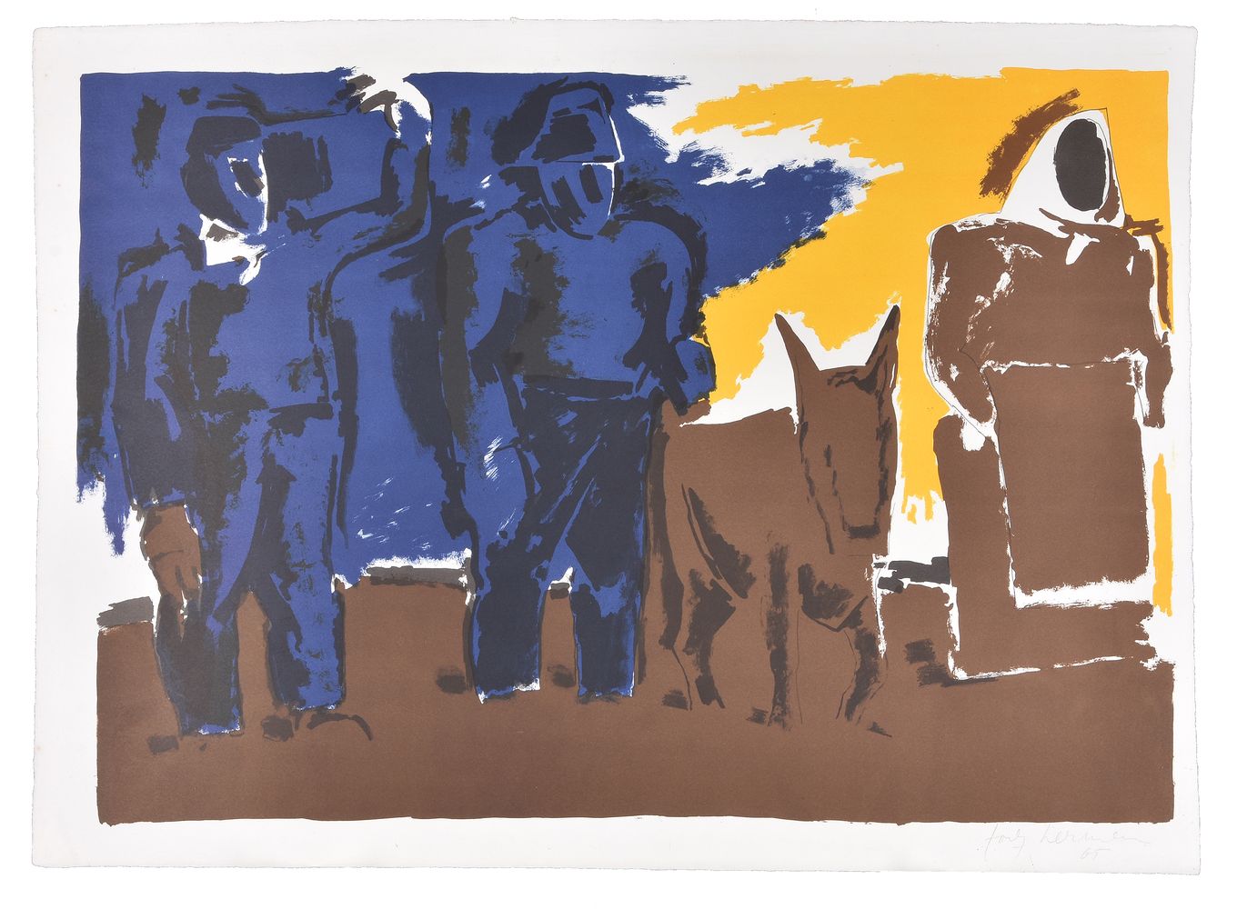 Josef Herman (British 1911-2000), Dusk - Image 2 of 2