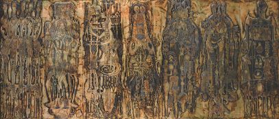 Bruce Onobrakpeya (Nigerian b. 1932), Kabiyesi Agogo