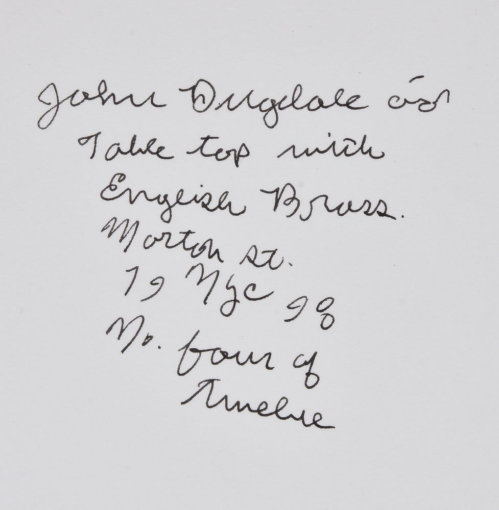 John Dugdale (American b. 1960), Table Top with English Brass, Morton St., N.Y.C., 1998 - Image 6 of 6