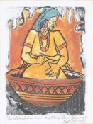 Tayo Tekovi Quaye (Nigerian b. 1954), Gamba; together with two further prints by the same hand (3)