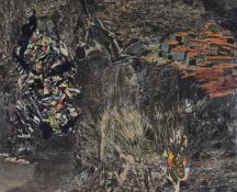 † Jeet Chhabda (Indian 20th century), Head study with townscape beyond