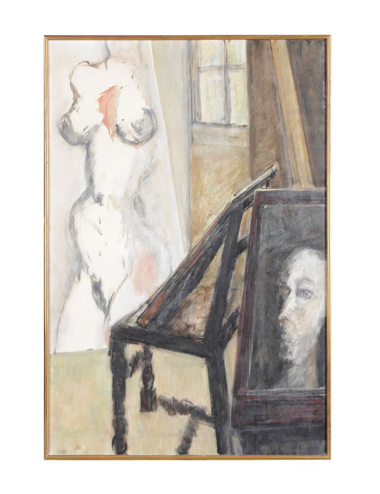 Bernard Dufour (French 1922-2016), Grand nu reflété et tête - Image 2 of 3