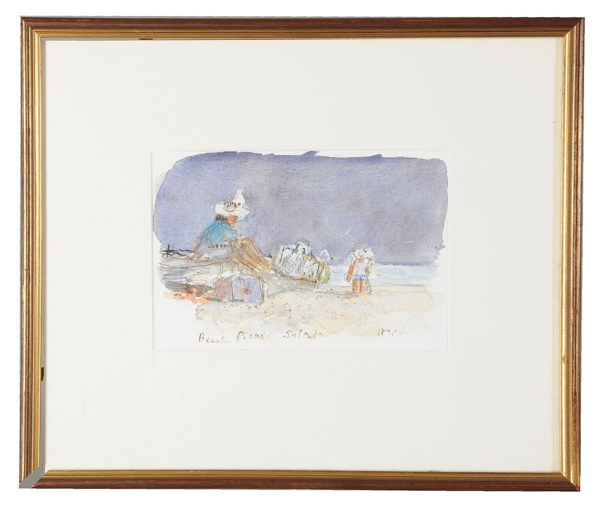 Sir Hugh Casson (British 1910-1999), Beach Picnic, Solent - Image 2 of 3